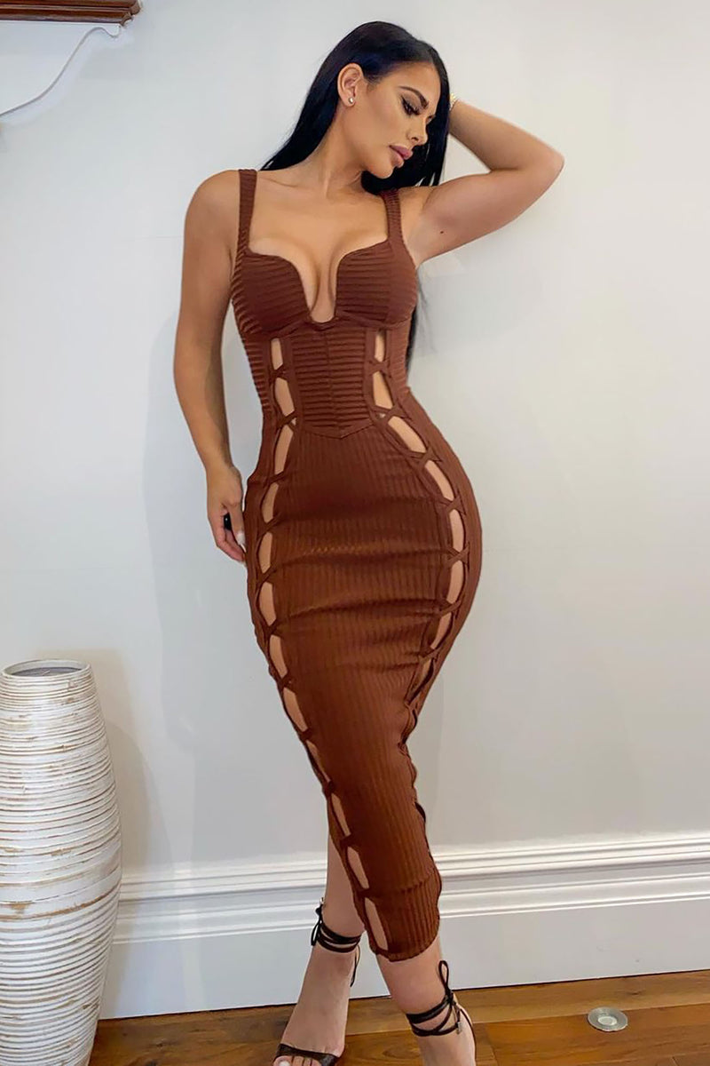 No Cuts Given Bandage Midi Dress ...